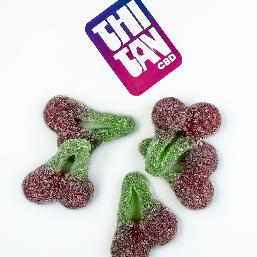 Gummies au THC en forme de cerise